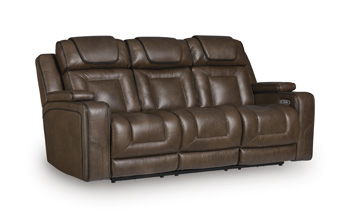 Mestrino - Power Recline Sofa With Adjustable Headrest - Hickory