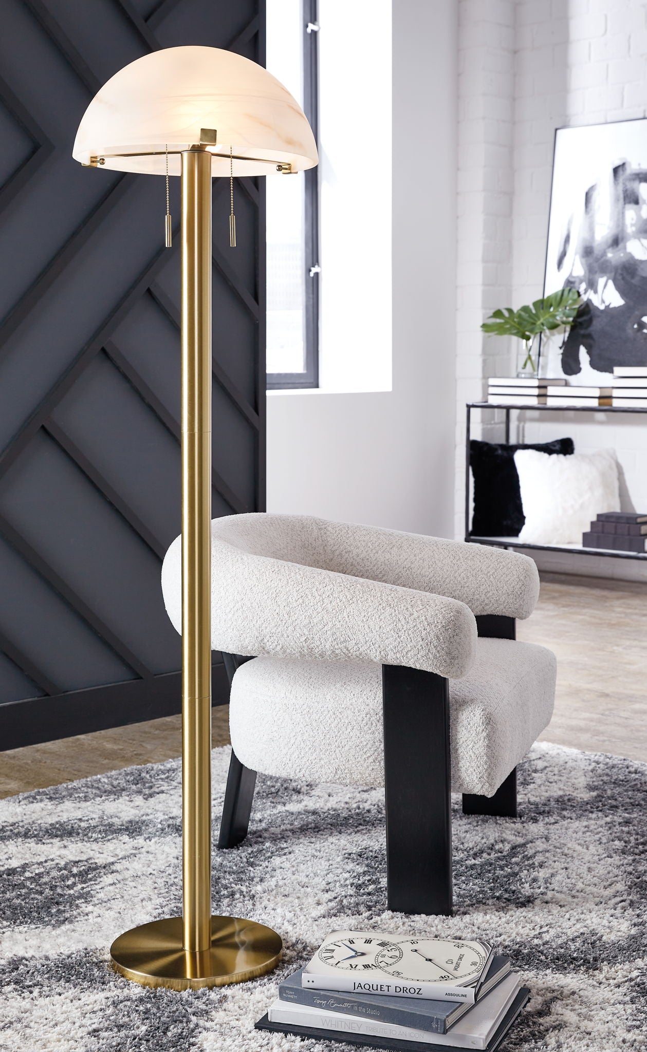 Tobbinsen - Metal Floor Lamp - Brass Finish