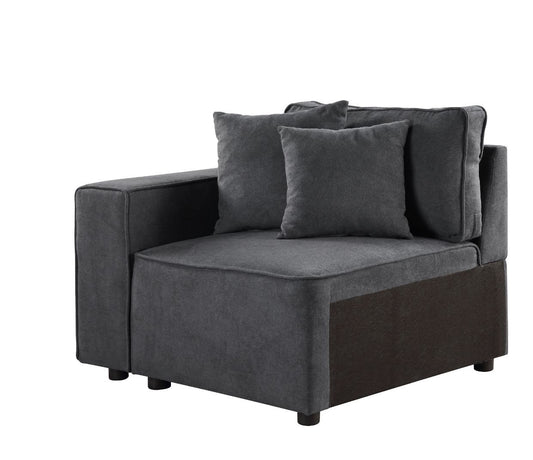 Silvester - Modular Armrest (Set of 2) - Gray Fabric