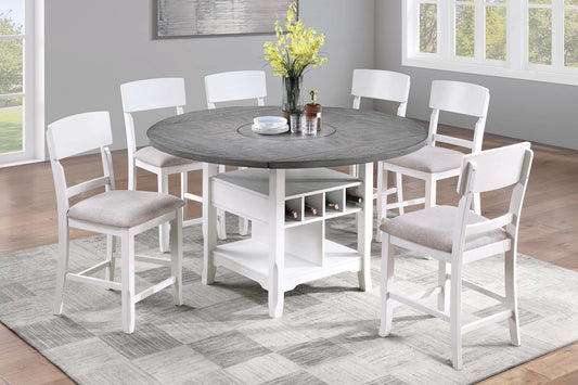 Counter Height Farmhouse Storage Table Set
