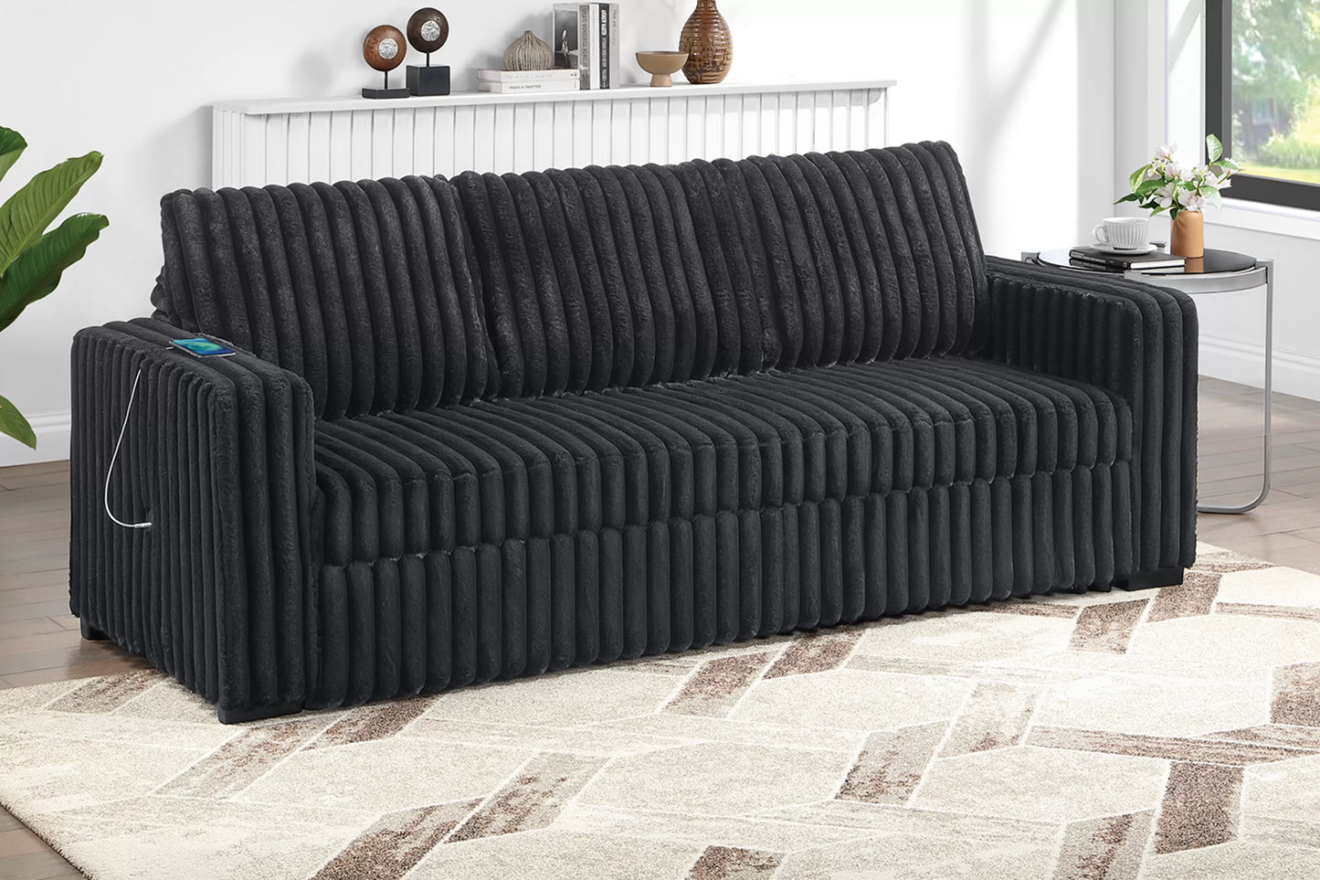 Comfy Black Sleeper Sofa