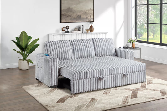 Comfy Light Gray Sleeper Sofa