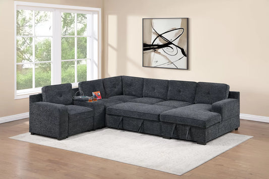 Dark Gray Sleeper Sectional