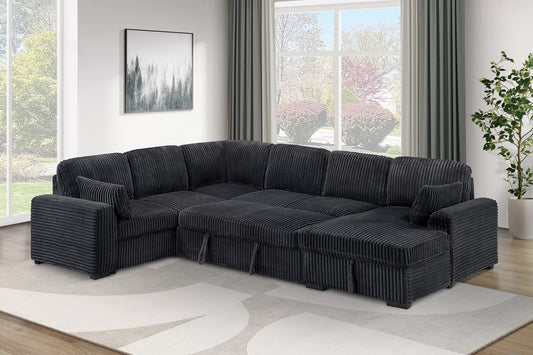 Black Sleeper Sectional